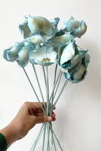 Palm Cap Baby Blue Pastel Preserved Bunch