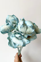 Palm Cap Baby Blue Pastel Preserved Bunch