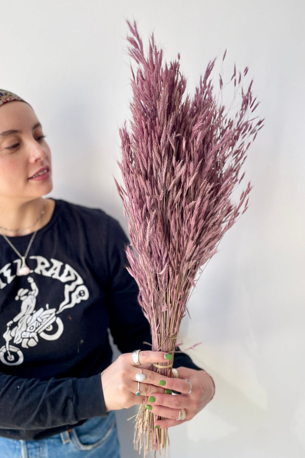 Bromus Mini Plum Color Preserved Bunch