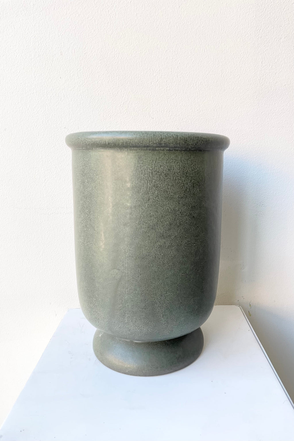 Stoneware Dark Green Urn Vase