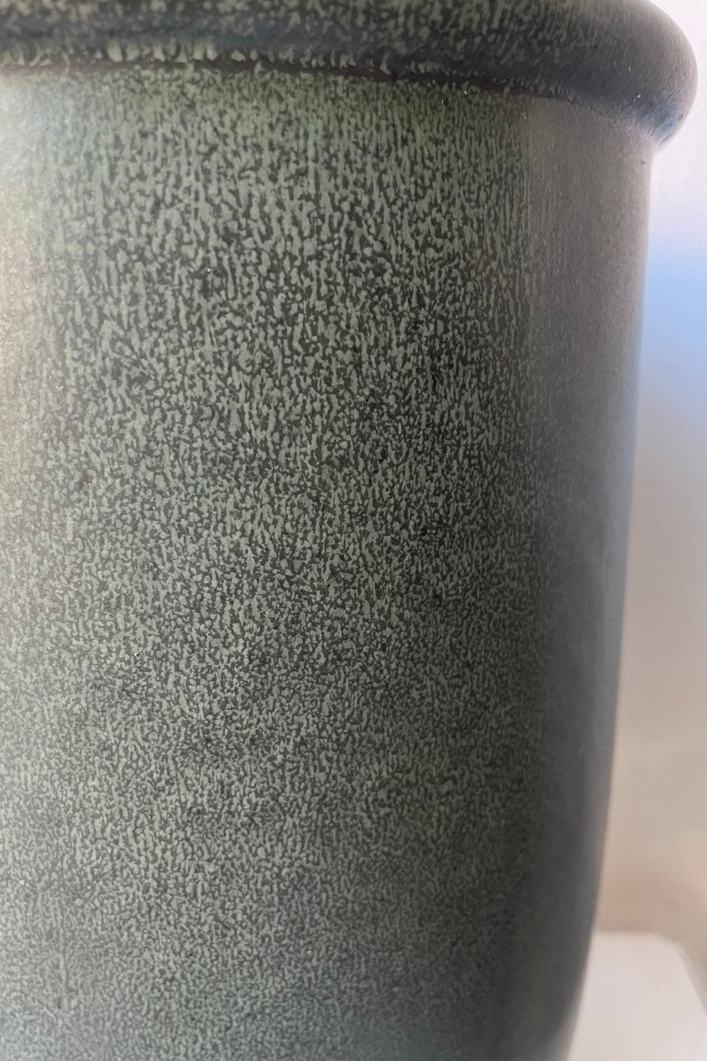Stoneware Dark Green Urn Vase