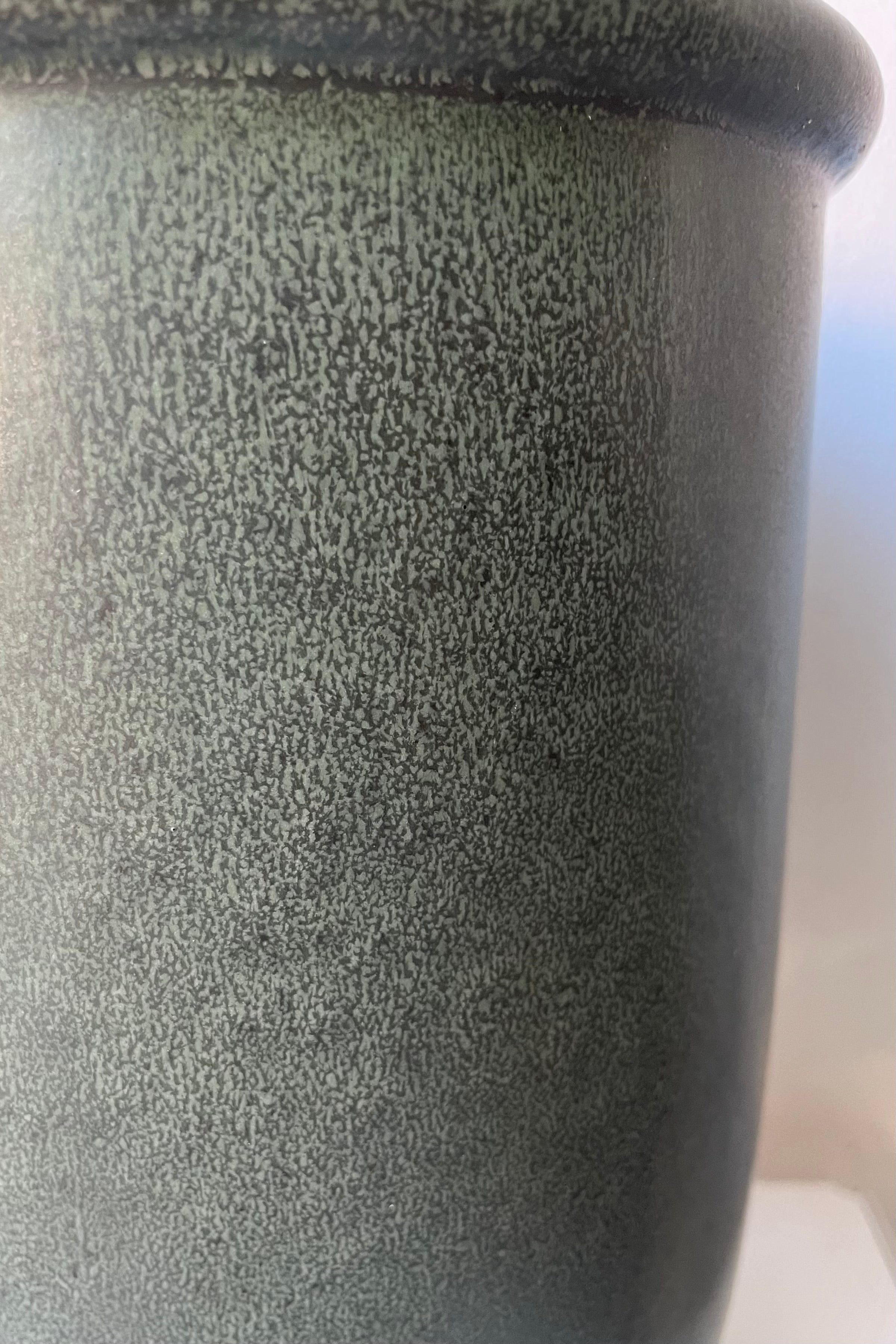 Stoneware Dark Green Urn Vase