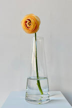 Reverse Taper Clear Glass Vase 10"h x 4.75"dia x 2"