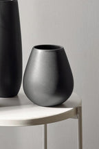 Ease Black Iron Round Vase