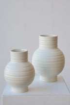 Essential Bone Ceramic Vase Small