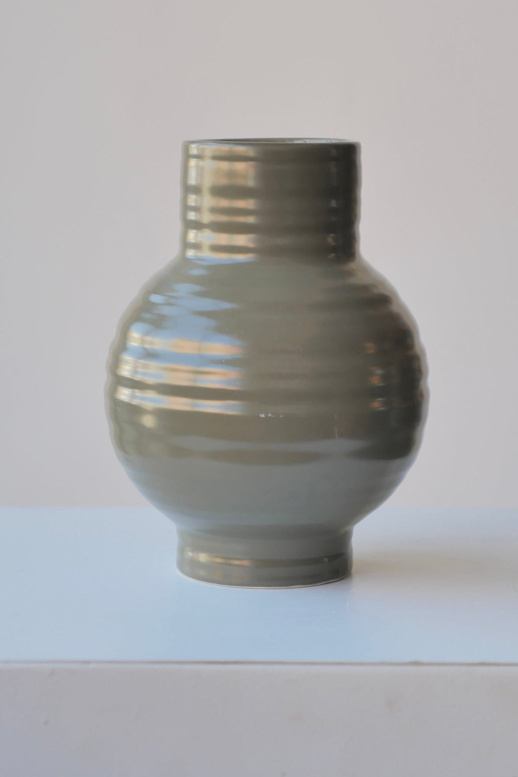Essential Olive Ceramic Vase Small