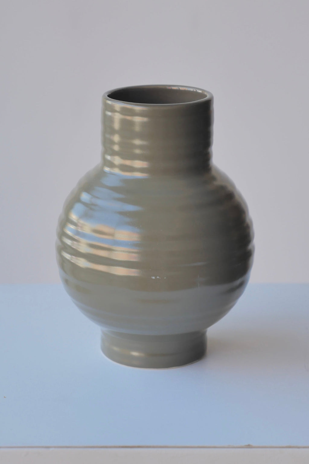 Essential Olive Ceramic Vase Small