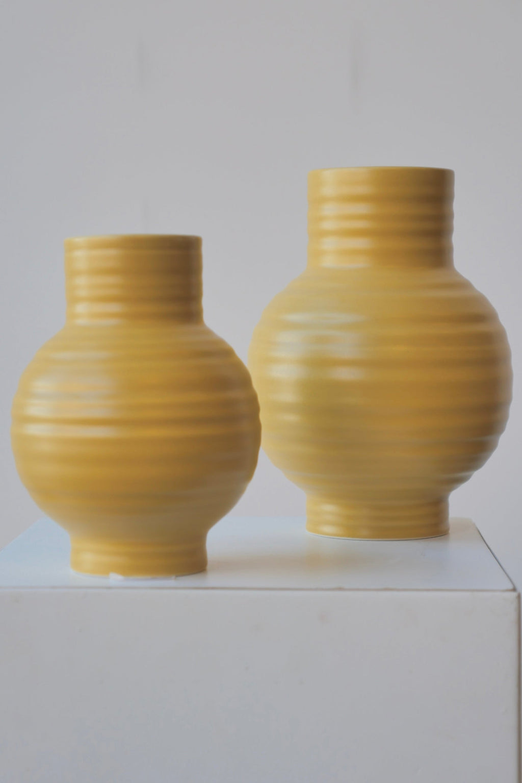 Essential Mustard Ceramic Vase Small