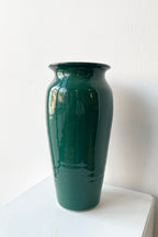 Tall Vase Jade Green Glaze Medium