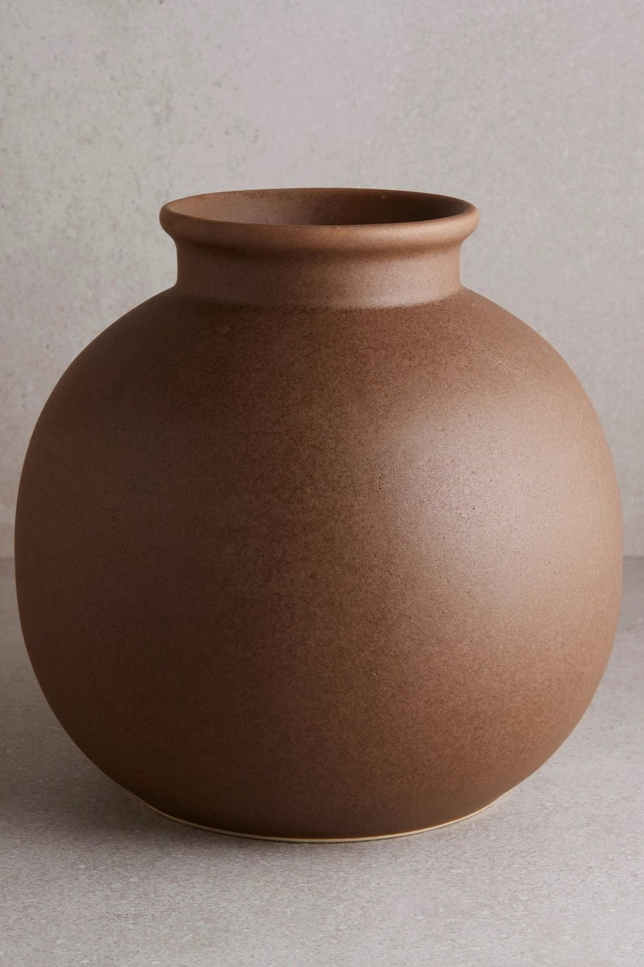 Brown Round Vase